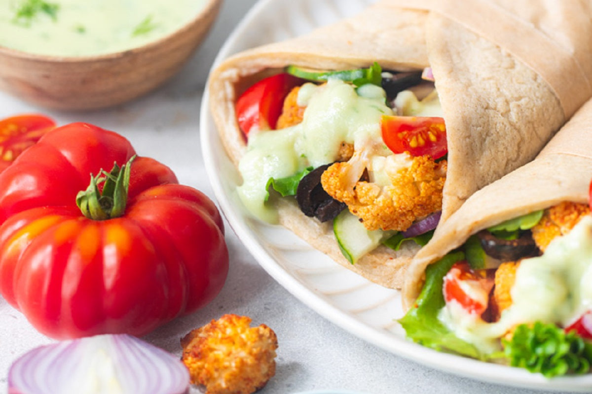 Vegan gyros with cauliflower
