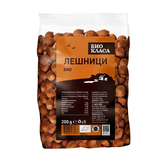 Βιολογικά φουντούκια 200 g.