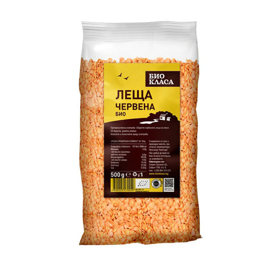 Βιολογικές κόκκινες φακές 250/500 g.