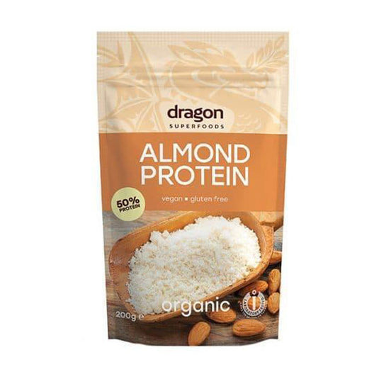 Βιολογική σκόνη πρωτεΐνης αμυγδάλου, 200 g/1,5 kg.