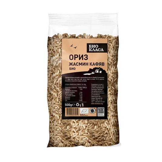 Βιολογικό καστανό ρύζι γιασεμί 500 g.