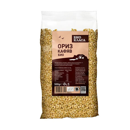 Βιολογικό καστανό ρύζι 500 g.