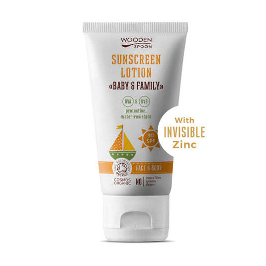 Αντηλιακή λοσιόν Baby&Family SPF 30, 150 ml. - αόρατος ψευδάργυρος