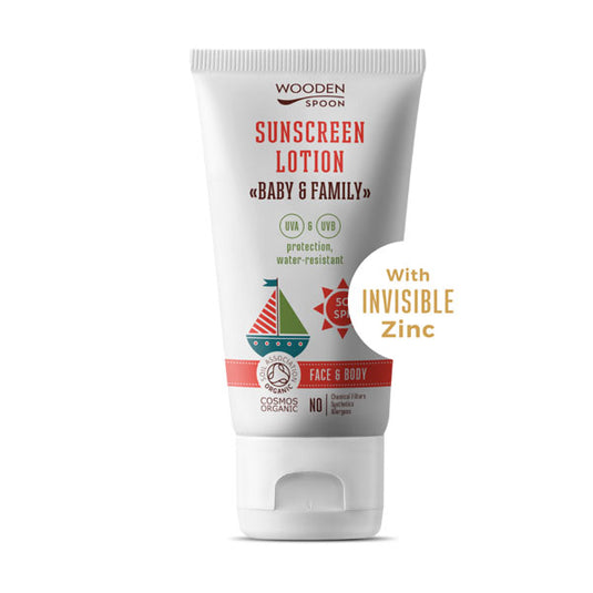 Αντηλιακή λοσιόν Baby&Family SPF 50, 150 ml. - αόρατος ψευδάργυρος